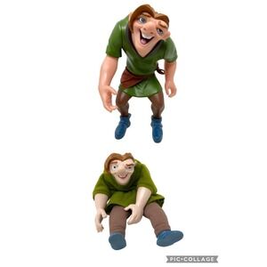 Vintage Disney Hunchback of Notre Dame Quasimodo 9" Action Figures Lot of 2